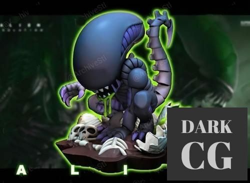 ﻿Alien Chibi – 3D Print