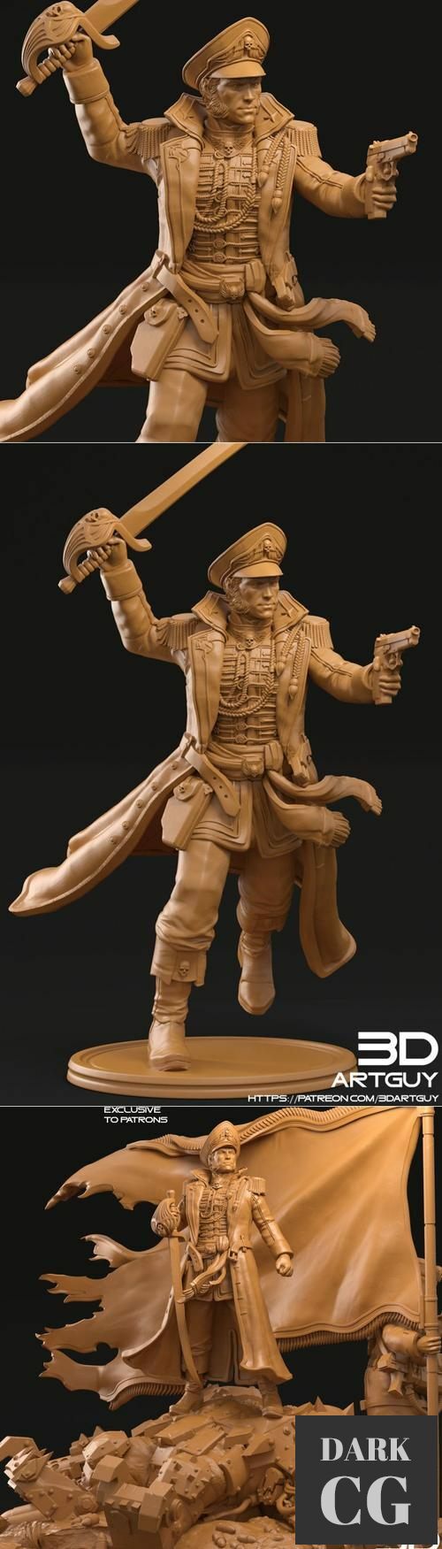 ﻿Officer Diorama – 3D Print