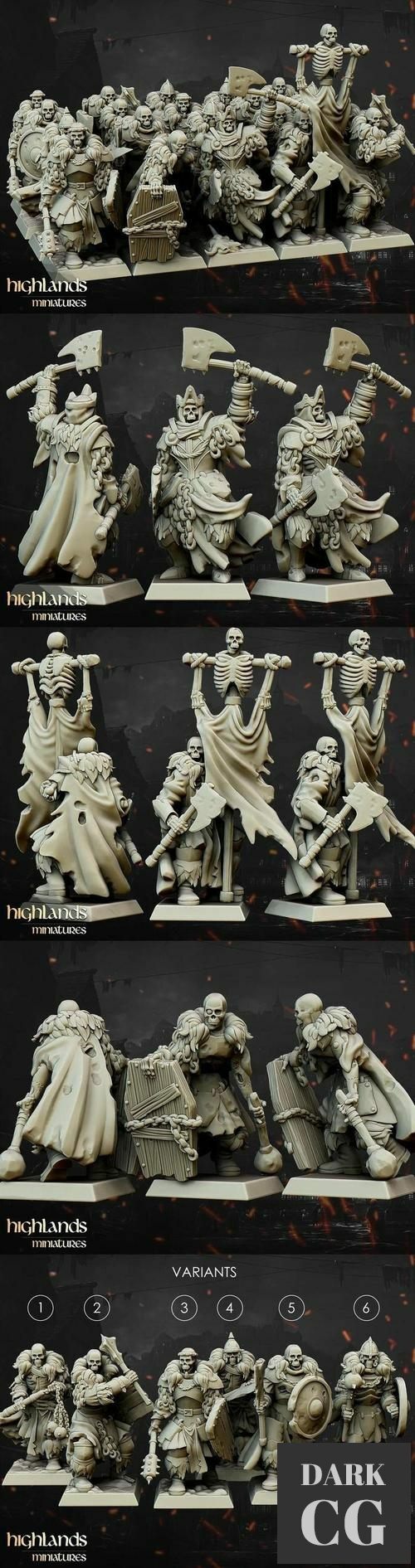 ﻿Highlands Miniatures - Undead Skelly – 3D Print