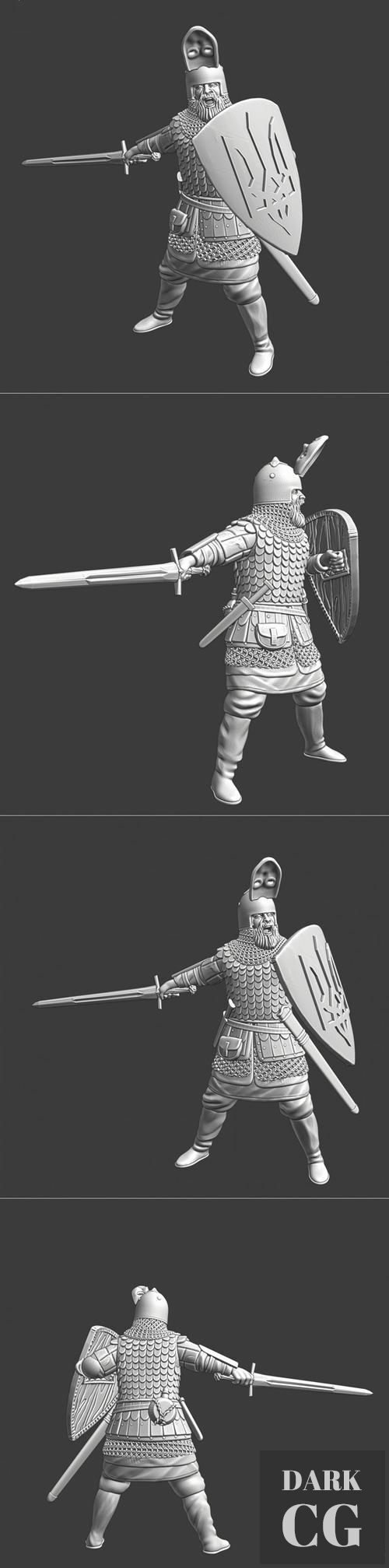 ﻿Medieval Russian heavy knight – 3D Print