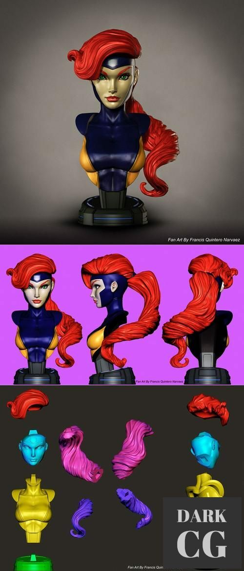 Campbells Jean Grey Bust – 3D Print