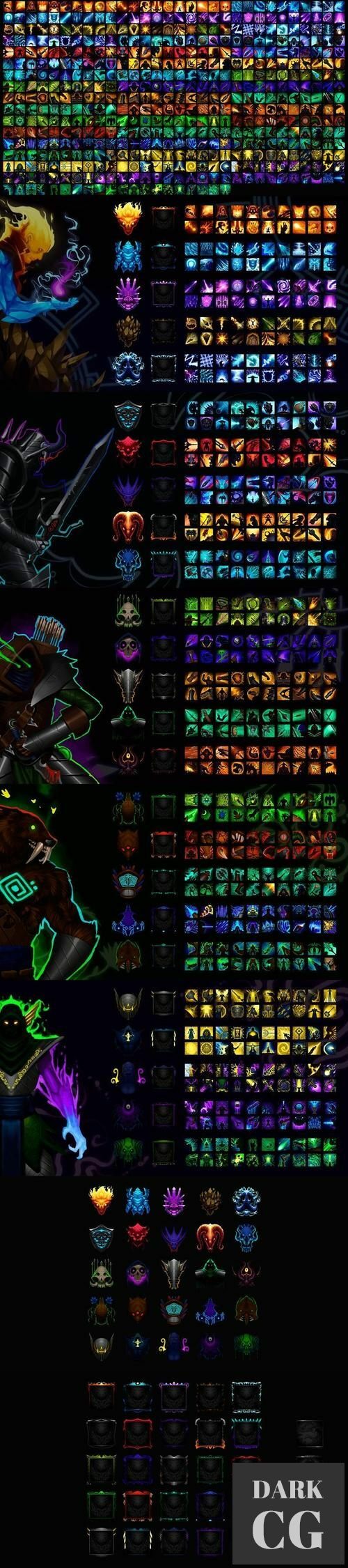 Unreal Engine 500 RPG Spell Icons Fantasy