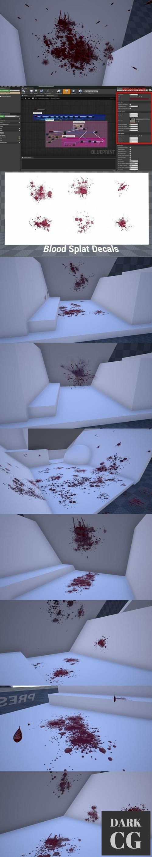 Unreal Engine Blood Splatter Blueprint System