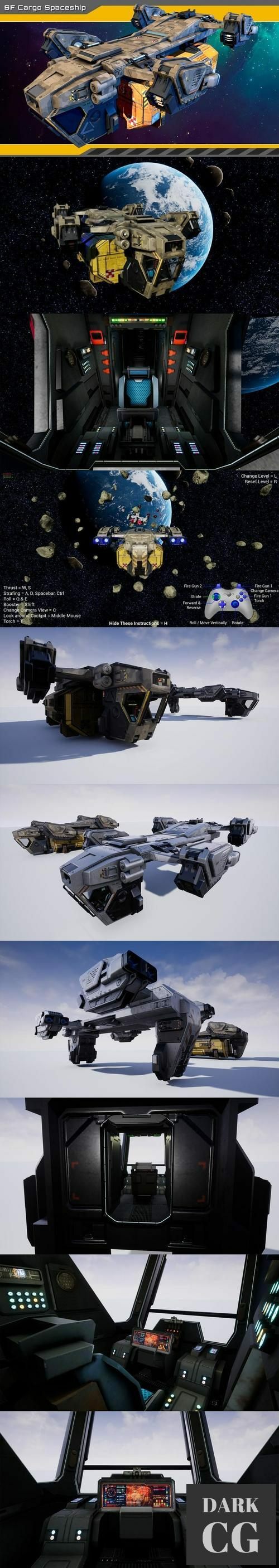 Unreal Engine Cargo Spaceship with Flight System