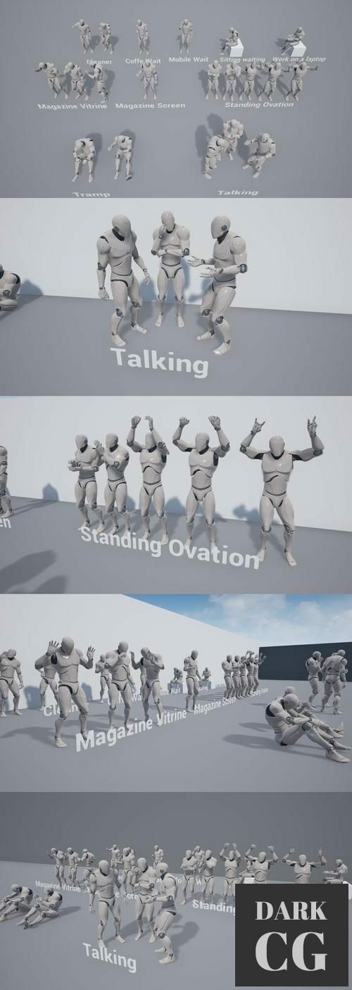 Unreal Engine City Animation of People Pack 1
