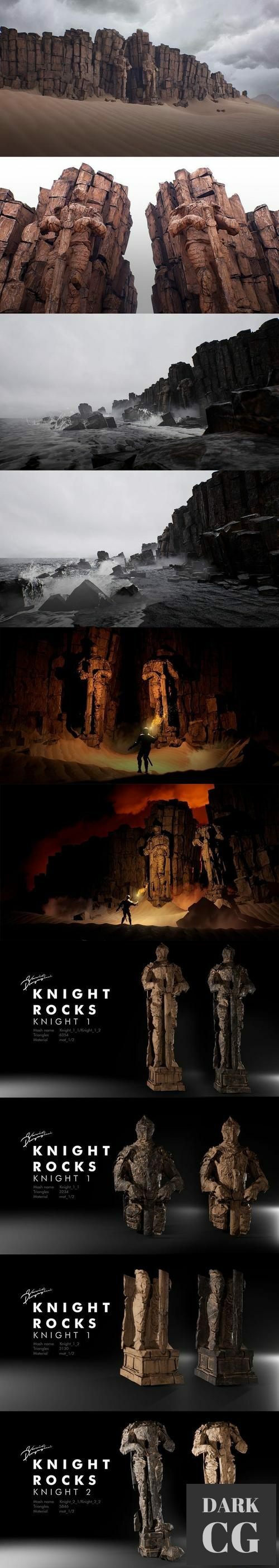 Unreal Engine Knight Rocks