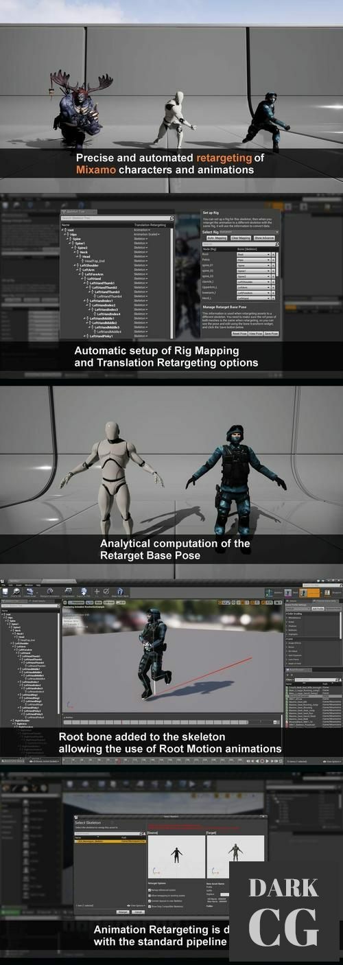 Unreal Engine Mixamo Animation Retargeting