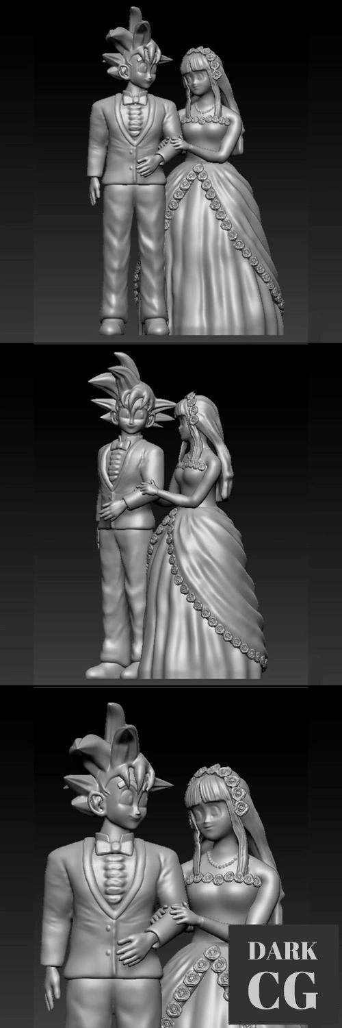 Goku and Chichi – 3D Print