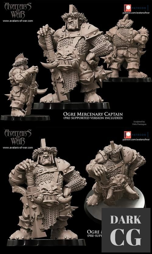Ogre Mercenary Captain – 3D Print