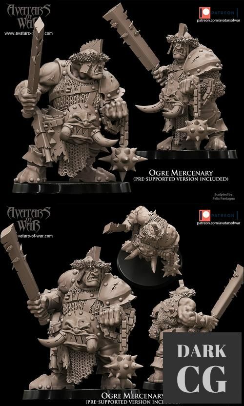 Ogre Mercenary – 3D Print
