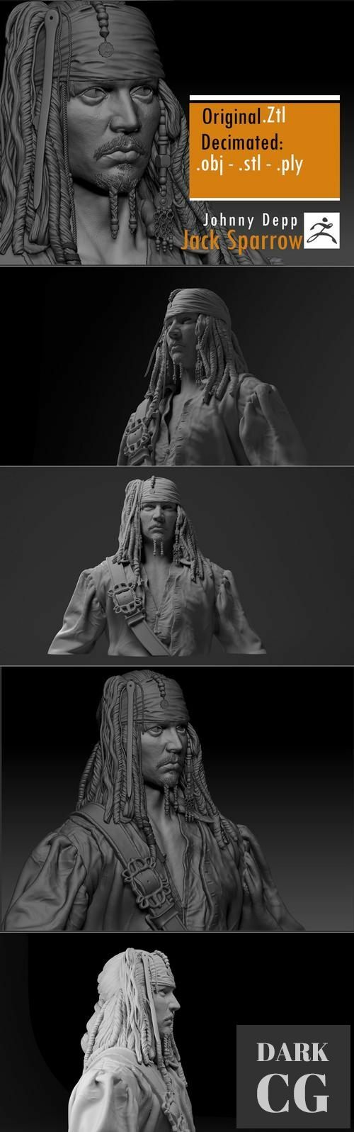Jack Sparrow Bust – 3D Print