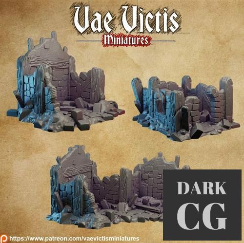 Houses ruins – 3D Print
