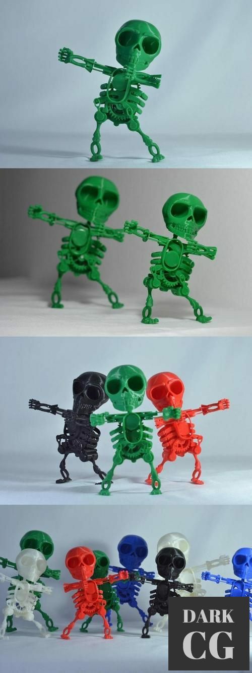 3D Model Dancing Skeleton 3D Print