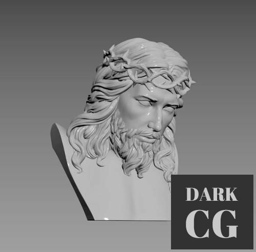 3D Model Jesus Bust 3D Print