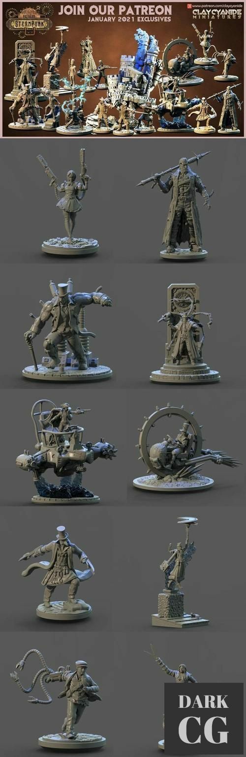 3D Model Clay Cyanide Victorian Steampunk 3D Print