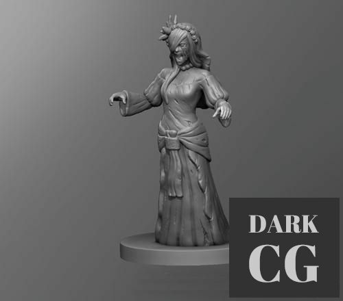3D Model Medieval Weeping Woman 3D Print