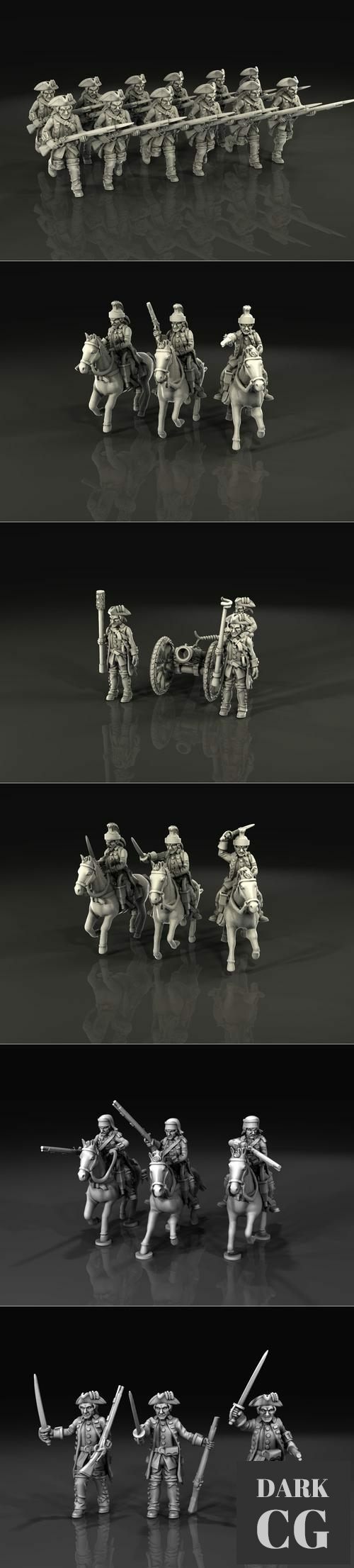 3D Model 7 Years War French army 3D Print