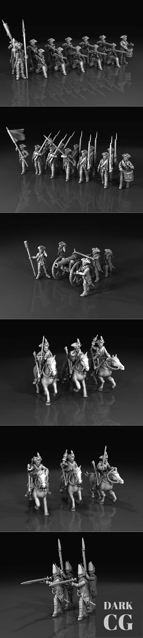 3D Model 7 Years War Russian army 3D Print