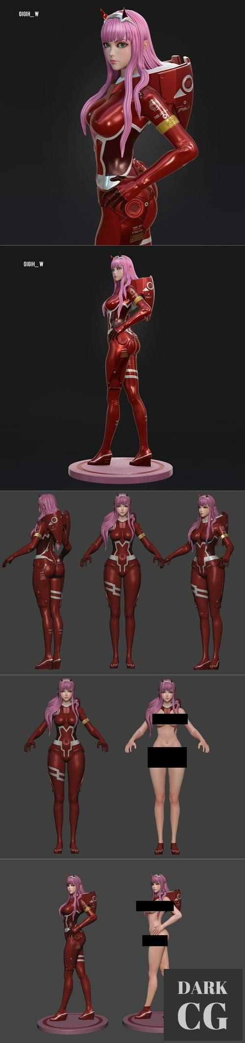 3D Model Zero Two From Darling In the FranXx 3D Print