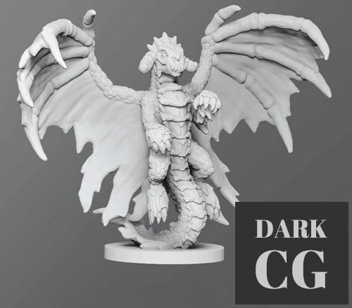 Black Dragon Wyrmling – 3D Print