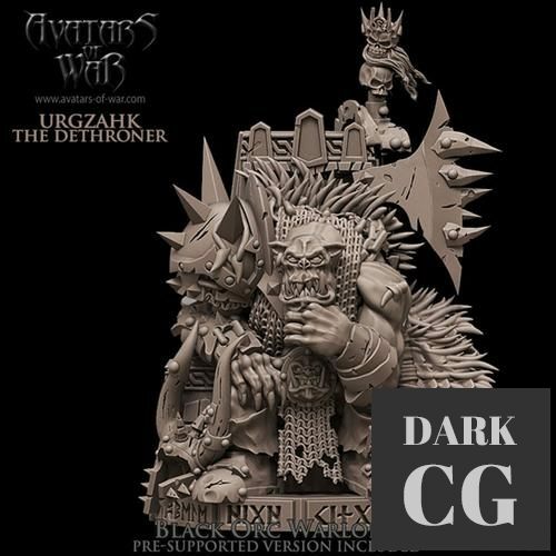 Black orc Warlord (Urgzahk the Dethroner) – 3D Print