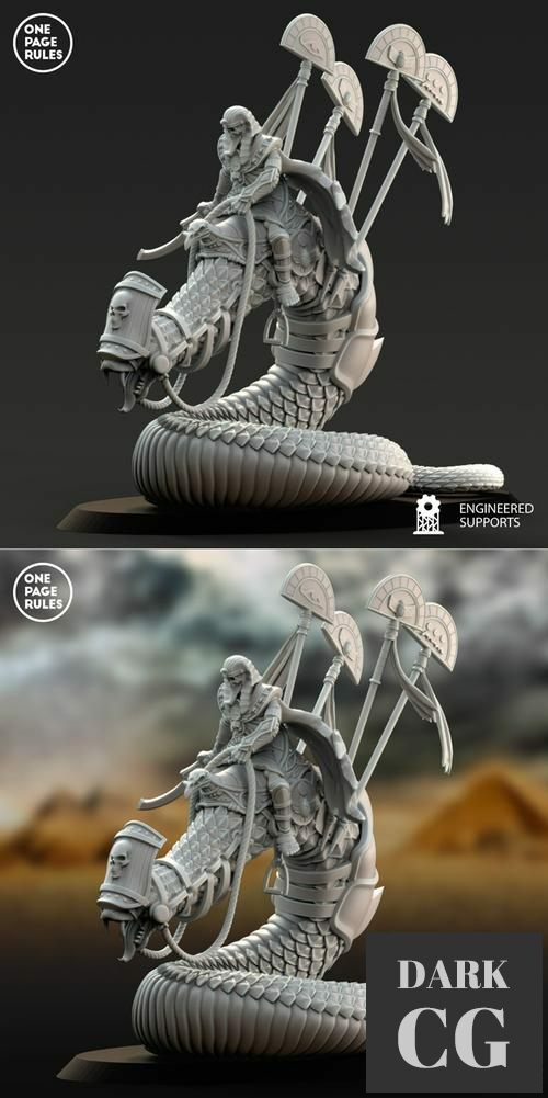 Mummy King on Royal Snake – 3D Print