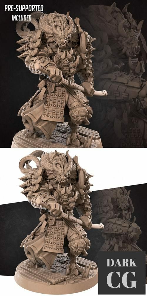 Ryuma, the Cursed Dragoniborn – 3D Print