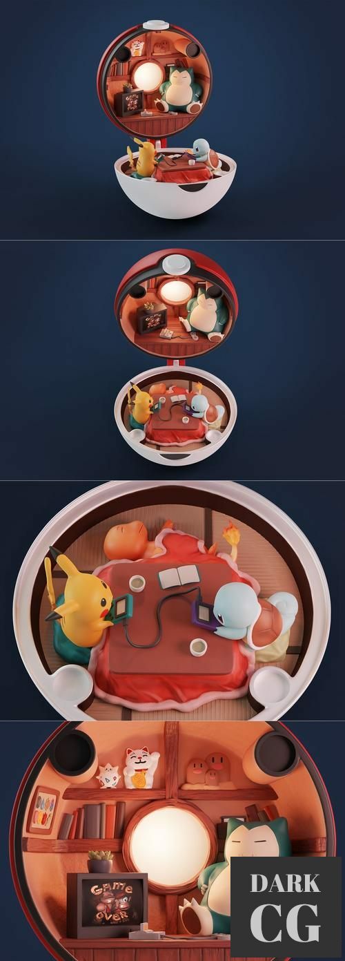 Pokeball Diorama – 3D Print