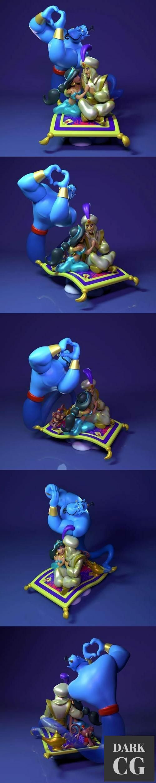 Aladdin and Jasmine – 3D Print