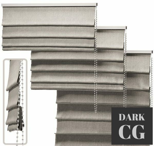 3D Model Curtains 40 Blinds p 1