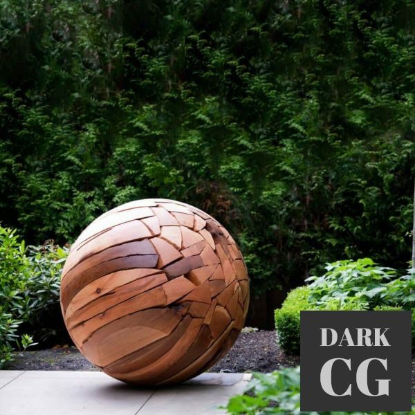 3D Model Large wooden ball sculpture