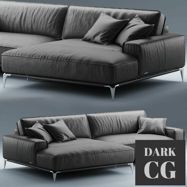 3D Model Rochebobois Sofa Dange Ellica