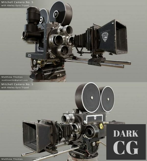 3D Model Mitchell Camera No 5 PBR