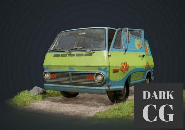 3D Model Scooby doo mystery machine PBR