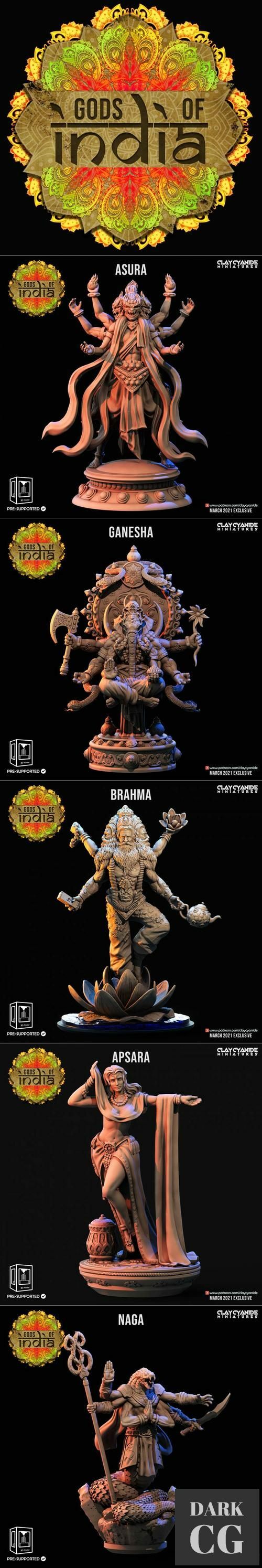 Clay Cyanide Miniatures - Gods of India – 3D Print