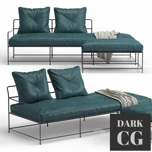 3D Model Baxter Girgenti Sofa with Ottoman