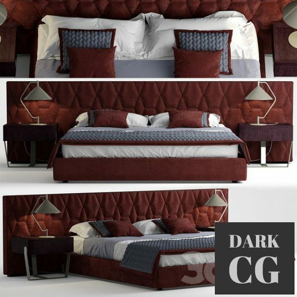 3D Model Bed ulivi cesar bed