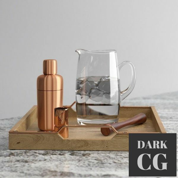 3D Model Copper shaker set