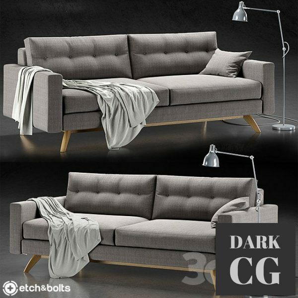3D Model Etch Bolts Alfinch Sofa Ikea Arod