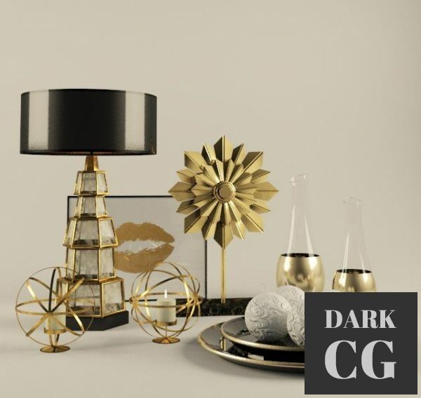 3D Model Gold accessories