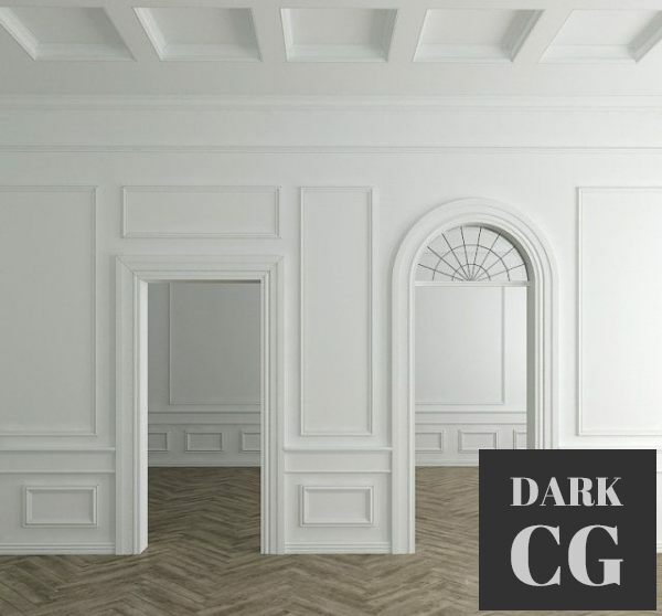 3D Model Harmony stucco decoration of the walls and openings