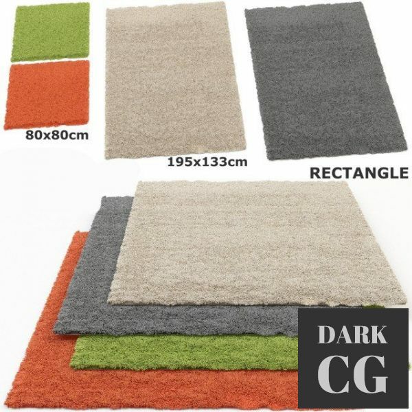 3D Model IKEA Hampen carpet