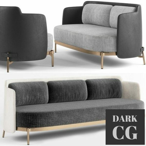 3D Model Tape 2 sofa