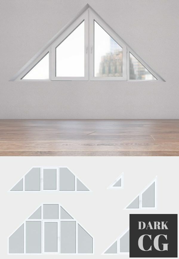 3D Model A set of plastic windows 12
