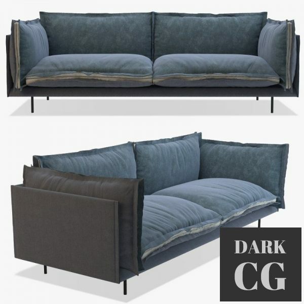 3D Model Arketipo Auto Reverse Sofa