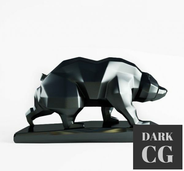 3D Model Bear sculpture