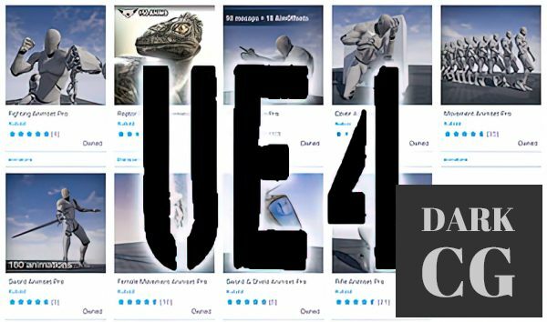Unreal Engine 4 Kubold Animset Pro Pack 10 in 1