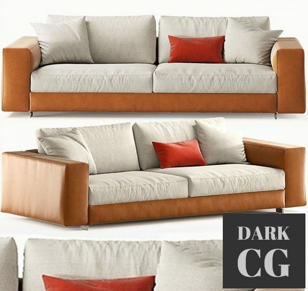3D Model Zanotta Scott Sofa 2