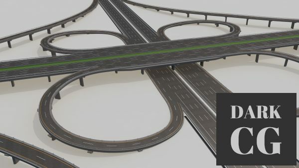 CGtrader – Highway Intersection Road Bridge