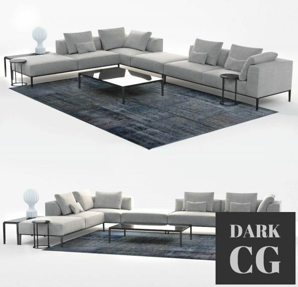 3D Model B B Italia sofa michel effe